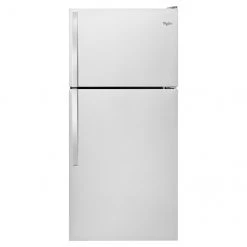 Whirlpool Top-Freezer Refrigerator - 30-in - 2 Humidity-Controlled Crispers - 18.2-cu ft - Stainless Steel