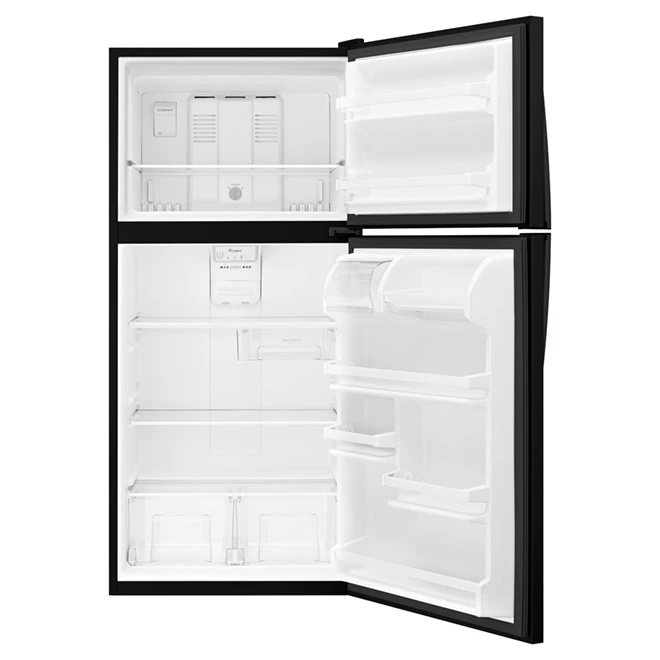 Whirlpool Top-Freezer Refrigerator - 30-in - 2 Humidity-Controlled Crispers - 18.2-cu ft - Black 4 Whirlpool Top-Freezer Refrigerator - 30-in - 2 Humidity-Controlled Crispers - 18.2-cu ft - Black - Image 2