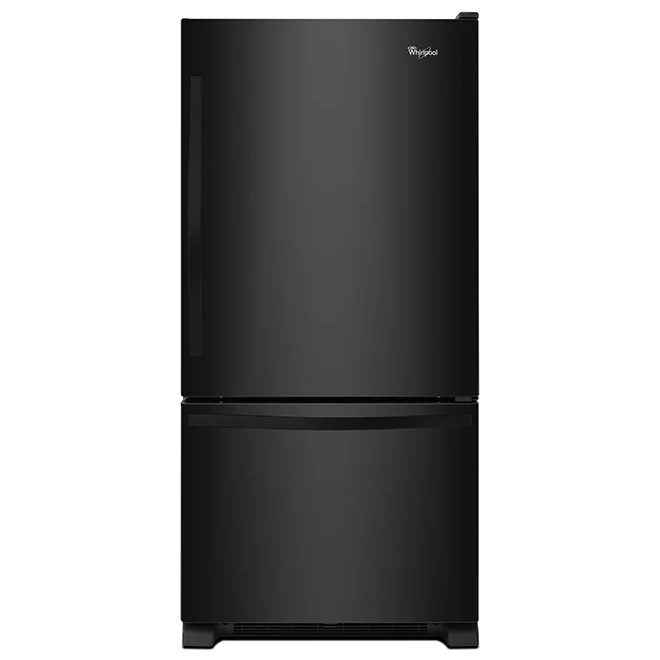 Whirlpool Bottom-Freezer Refrigerator with Built-In Ice Maker - 33-in - 22-cu ft - Black 3 Whirlpool Bottom-Freezer Refrigerator with Built-In Ice Maker - 33-in - 22-cu ft - Black