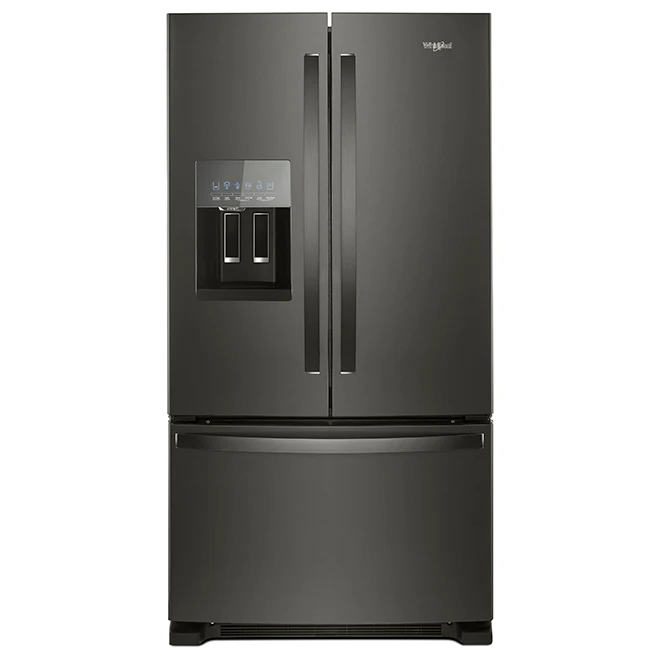 Whirlpool French Door Refrigerator - 36-in - 24.7-cu ft - Black Stainless Steel Whirlpool French Door Refrigerator - 36-in - 24.7-cu ft - Black Stainless Steel -Whirlpool Shop 30005554 L