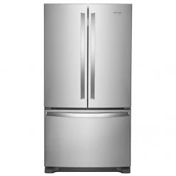 Whirlpool French Door Refrigerator with Interior Water Dispenser - 20-cu ft - Stainless Steel - 36-in