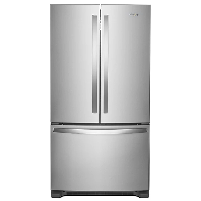 Whirlpool French Door Refrigerator with Interior Water Dispenser - 20-cu ft - Stainless Steel - 36-in 3 Whirlpool French Door Refrigerator with Interior Water Dispenser - 20-cu ft - Stainless Steel - 36-in