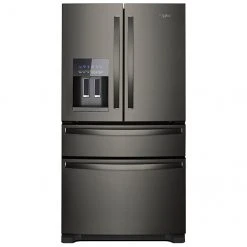 Whirlpool 24.5-cu ft French Door Refrigerator, Water Dispenser and Ice Maker - Black Stainless Steel