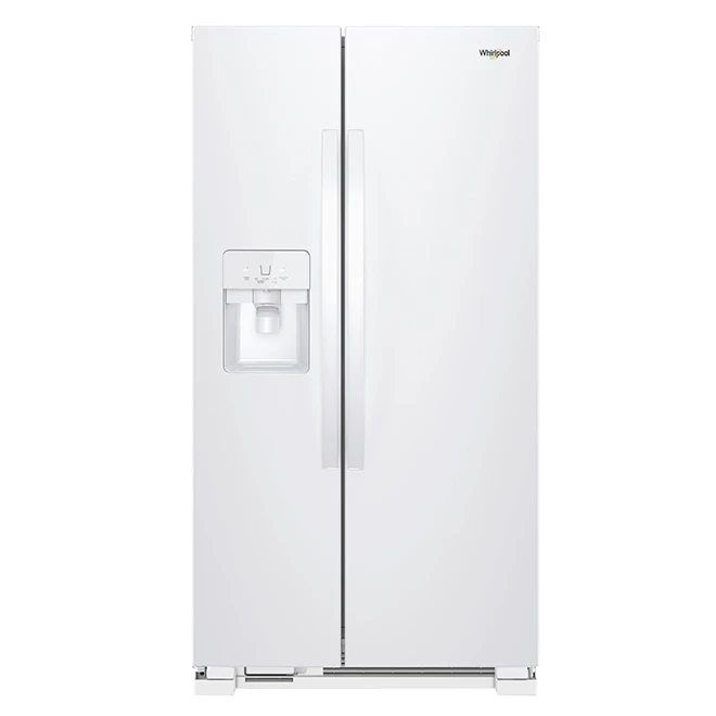 Whirlpool Side-by-Side Refrigerator with Icemaker - 36-in - 24.5-cu ft - White 3 Whirlpool Side-by-Side Refrigerator with Icemaker - 36-in - 24.5-cu ft - White