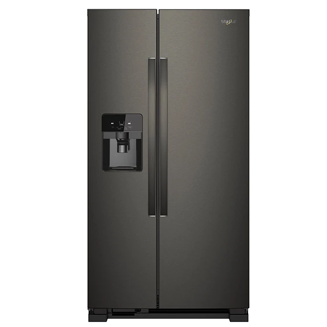 Whirlpool Side-by-Side Refrigerator with Icemaker - 36-in - 24.5-cu ft - Black Stainless Steel 3 Whirlpool Side-by-Side Refrigerator with Icemaker - 36-in - 24.5-cu ft - Black Stainless Steel