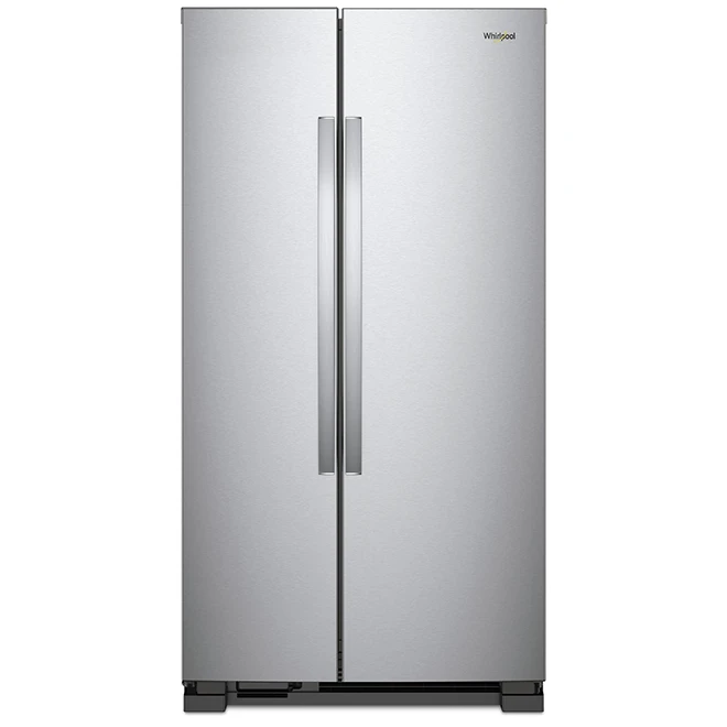 Whirlpool 36-in Side-By-Side Refrigerator with Frameless Glass Shelves - 25-cu ft - Stainless Steel 3 Whirlpool 36-in Side-By-Side Refrigerator with Frameless Glass Shelves - 25-cu ft - Stainless Steel
