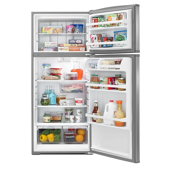 Whirlpool Top-Freezer Refrigerator - 28-in - Reversible Door - 16-cu ft - Stainless Steel 4 Whirlpool Top-Freezer Refrigerator - 28-in - Reversible Door - 16-cu ft - Stainless Steel - Image 2