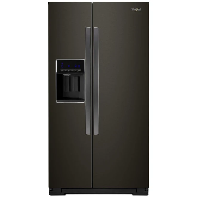 Whirlpool 36-in Counder-Depth Side-by-Side Refrigerator - 21-cu ft - Black Stainless Steel 3 Whirlpool 36-in Counder-Depth Side-by-Side Refrigerator - 21-cu ft - Black Stainless Steel