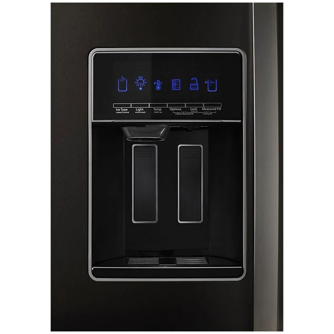 Whirlpool 36-in Counder-Depth Side-by-Side Refrigerator - 21-cu ft - Black Stainless Steel 5 Whirlpool 36-in Counder-Depth Side-by-Side Refrigerator - 21-cu ft - Black Stainless Steel - Image 3