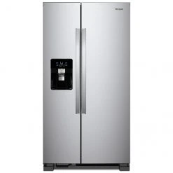 Whirlpool Side-By-Side Refrigerator - 25-cu ft - Energy Star Certified - 36-in - Stainless Steel