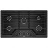 Whirlpool Gas Cooktop - 5 Burners - 36-inch - Black Stainless Steel- 15,000 BTU -Whirlpool Shop 30006111 L