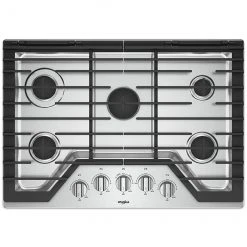 Whirlpool(TM) Gas Cooktop - 5 Burners - 30" - Stainless Steel