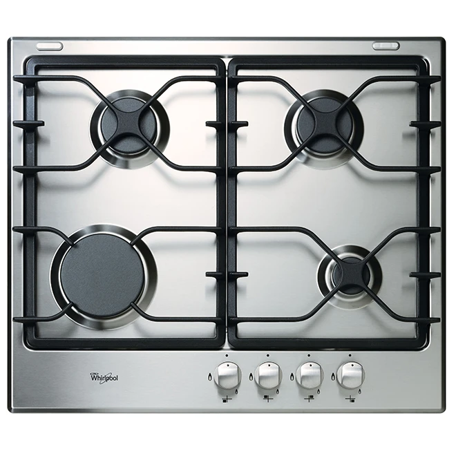 Whirlpool 4-Element Gas Cooktop - 24-in - 11,000 BTU - Stainless Steel 3 Whirlpool 4-Element Gas Cooktop - 24-in - 11,000 BTU - Stainless Steel