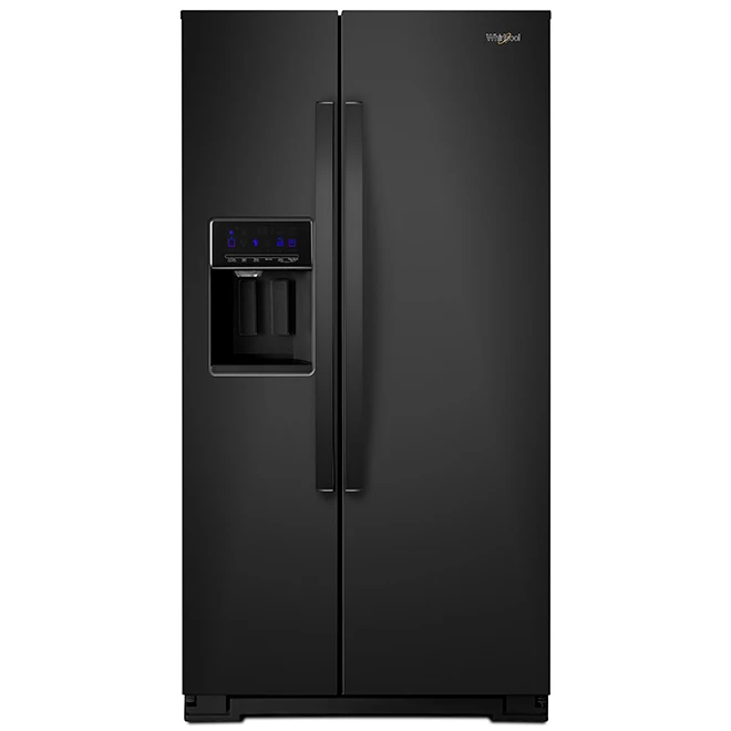 Whirlpool Side-by-Side Refrigerator with Icemaker - 36-in - 21-cu ft - Black 3 Whirlpool Side-by-Side Refrigerator with Icemaker - 36-in - 21-cu ft - Black