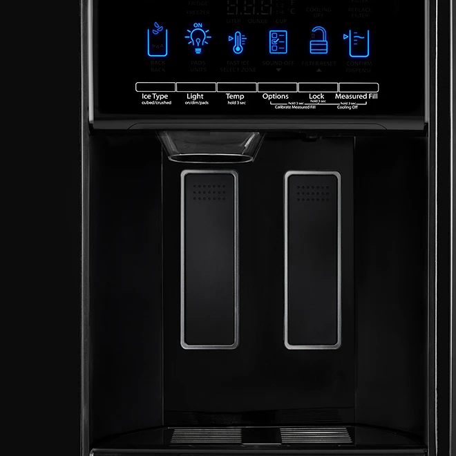 Whirlpool Side-by-Side Refrigerator with Icemaker - 36-in - 21-cu ft - Black 4 Whirlpool Side-by-Side Refrigerator with Icemaker - 36-in - 21-cu ft - Black - Image 2