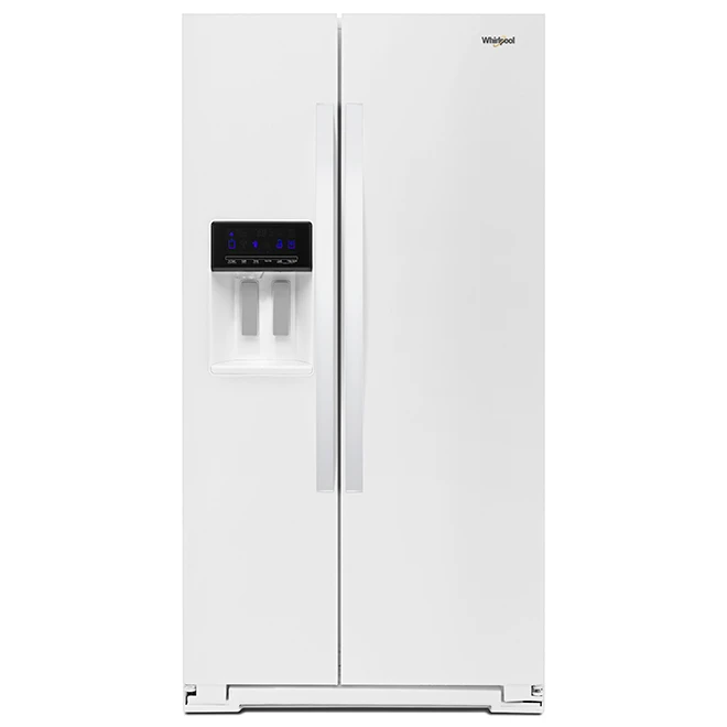 Whirlpool Side-by-Side Refrigerator with Icemaker - 36-in - 21-cu ft - White 3 Whirlpool Side-by-Side Refrigerator with Icemaker - 36-in - 21-cu ft - White