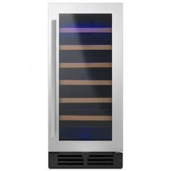 Undercounter 34-Bottle Wine Cellar - 15" - Black and SS