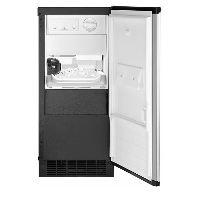 Whirlpool Ice Maker - Clear Ice Technology - 15-in - Stainless Steel - Capacity of 25-lb 4 Whirlpool Ice Maker - Clear Ice Technology - 15-in - Stainless Steel - Capacity of 25-lb - Image 2