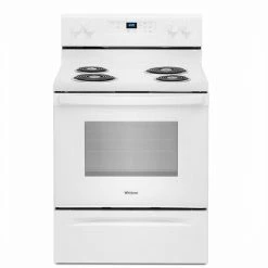 Whirlpool Freestanding Electric Range - White - Keep Warm Mode - 4 Coil Burners