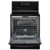 Whirlpool Black Freestanding Electric Range - Adjustable Self-Cleaning Levels - Smooth 4 Burner Cooktop - 5.3-cu ft -Whirlpool Shop 30006523b L