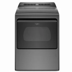 Whirlpool Smart Capable Gas Dryer - 7.4-cu ft - 27-in - Hamper Door - Wrinkle Shield - Chrome Shadow