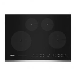 Whirlpool Induction Cooktop 30-in Stainless Steel Black