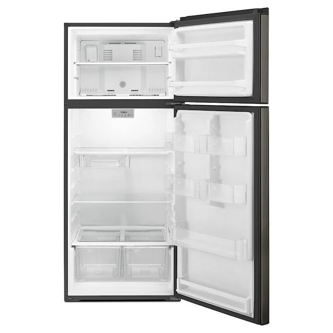 Whirlpool 18-cu ft Standard Depth Top Freezer Refrigerator (Fingerprint-Resistant Black Stainless Steel) 5 Whirlpool 18-cu ft Standard Depth Top Freezer Refrigerator (Fingerprint-Resistant Black Stainless Steel) - Image 3