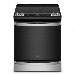 Whirlpool 30-in Slide-In Electric Range - 6.4-cu. ft. - Stainless Steel - 7-in-1 Air Fry Single Oven
